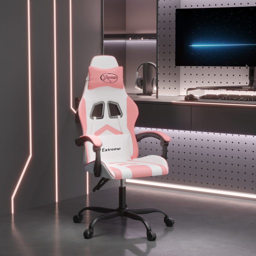 Gamingstol Med Fodstøtte Kunstlæder