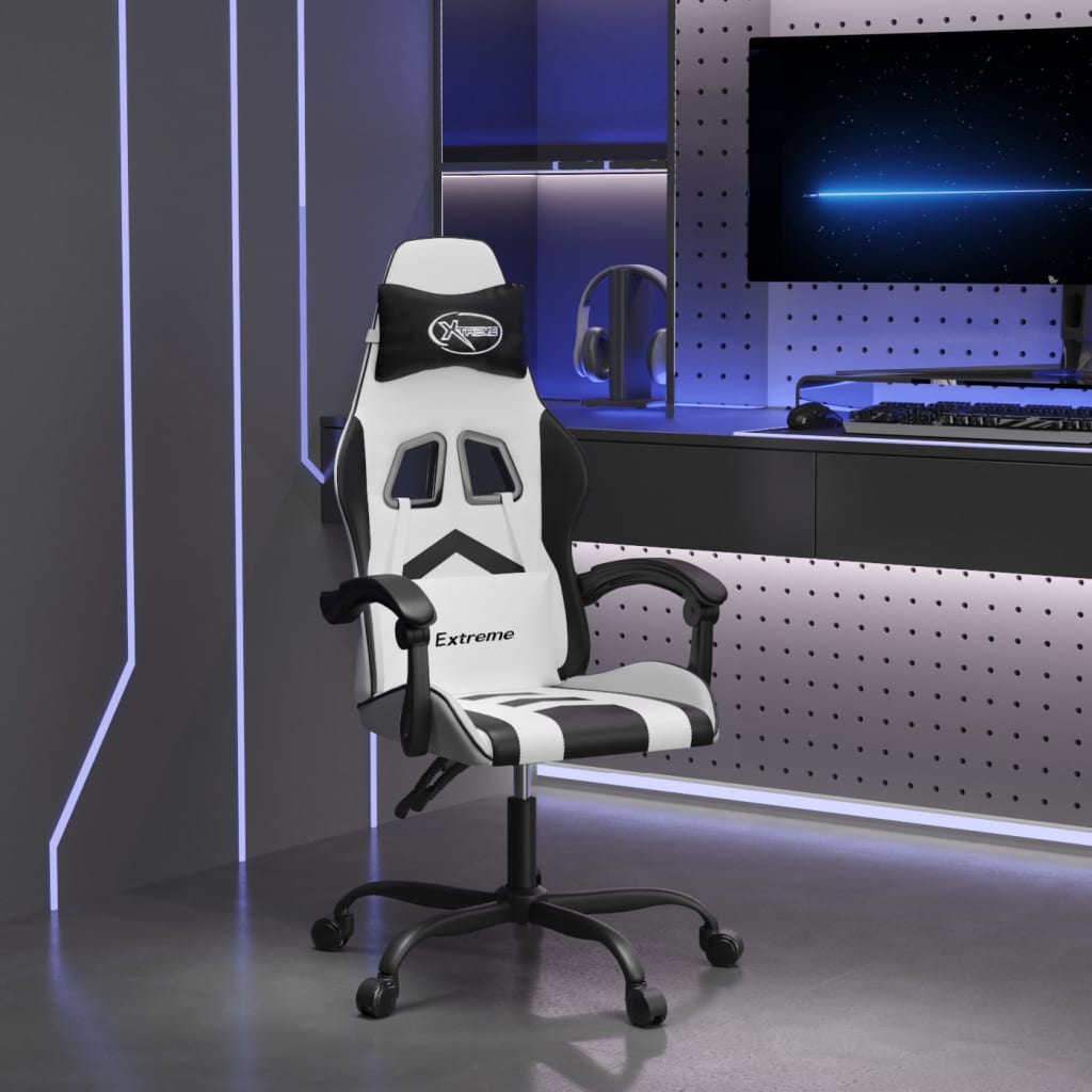 Gamingstol Med Fodstøtte Kunstlæder