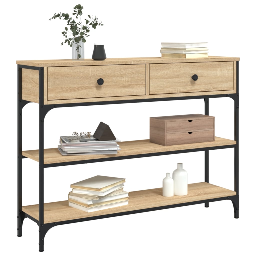 Konsolbord 100X25X75 Cm Konstrueret Træ
