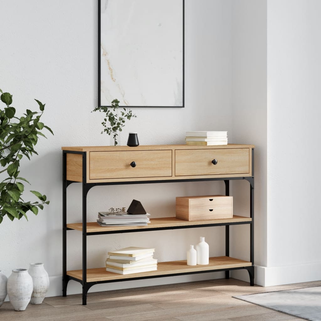 Konsolbord 100X25X75 Cm Konstrueret Træ