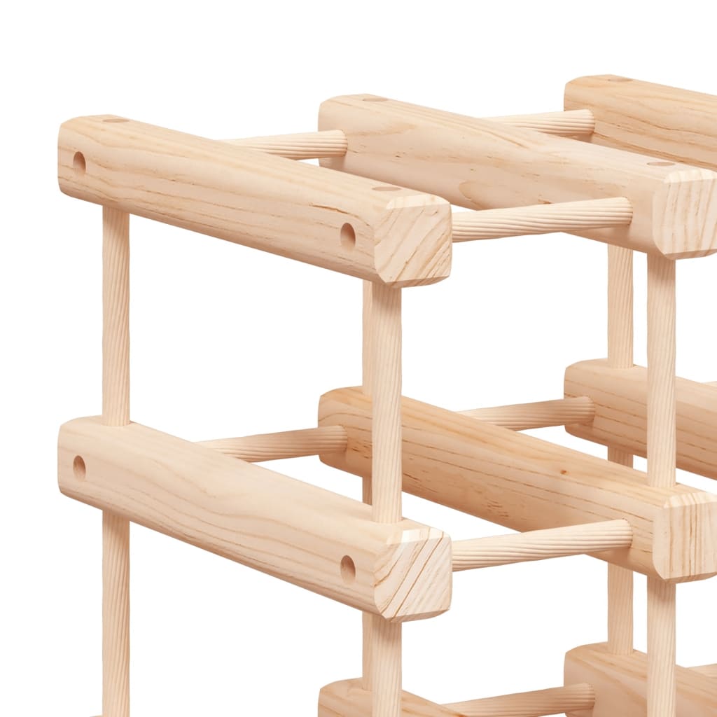 Vinreol Til 20 Flasker 46,5X23X46,5 Cm Massivt Fyrretræ