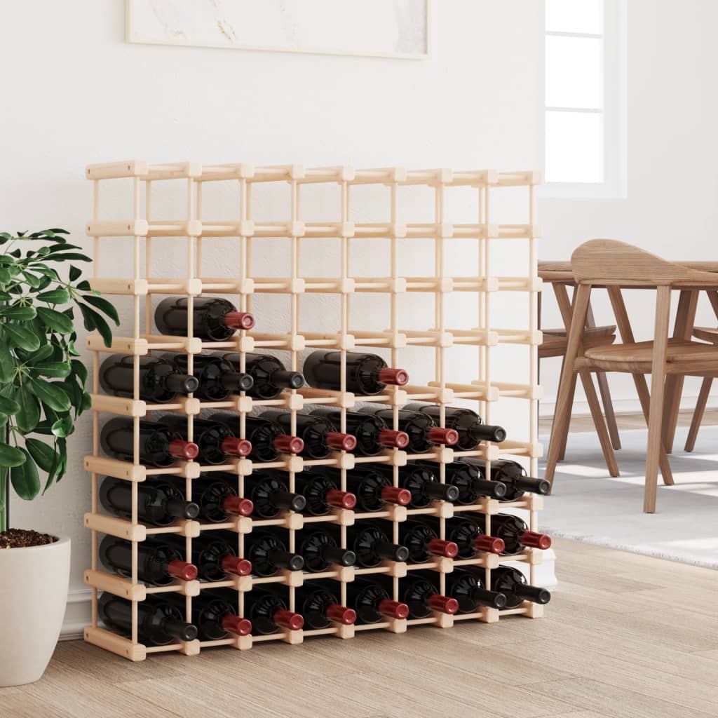 Vinreol Til 20 Flasker 46,5X23X46,5 Cm Massivt Fyrretræ