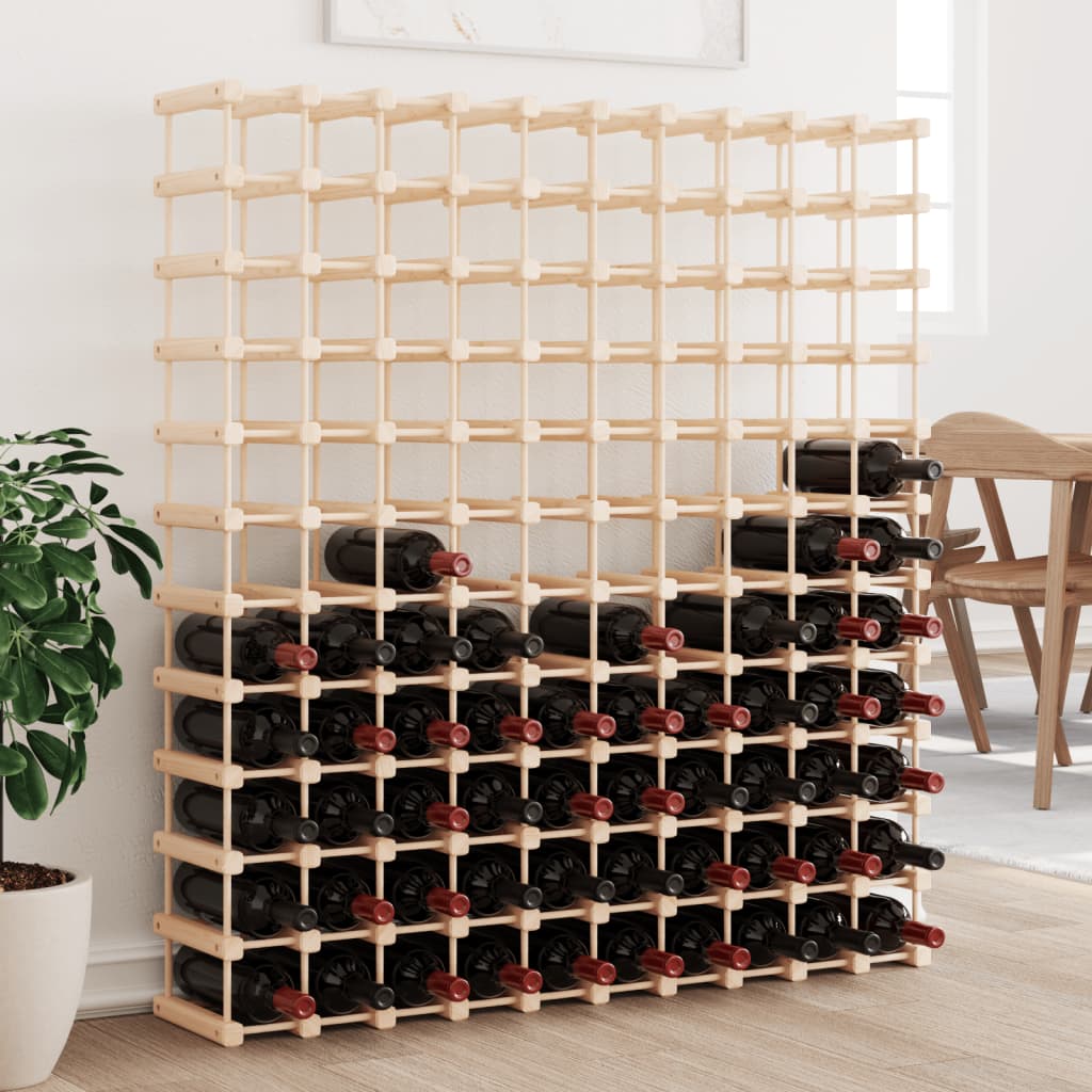 Vinreol Til 20 Flasker 46,5X23X46,5 Cm Massivt Fyrretræ