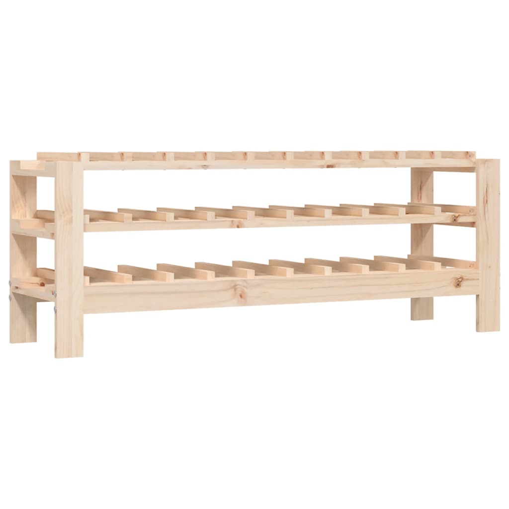 Vinreol 109,5X30X42 Cm Massivt Fyrretræ Naturfarvet