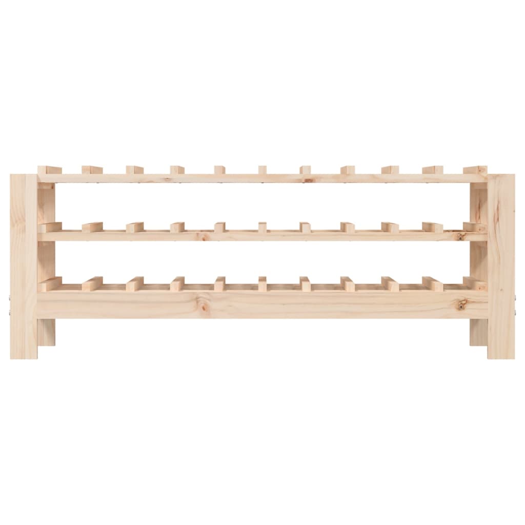 Vinreol 109,5X30X42 Cm Massivt Fyrretræ Naturfarvet