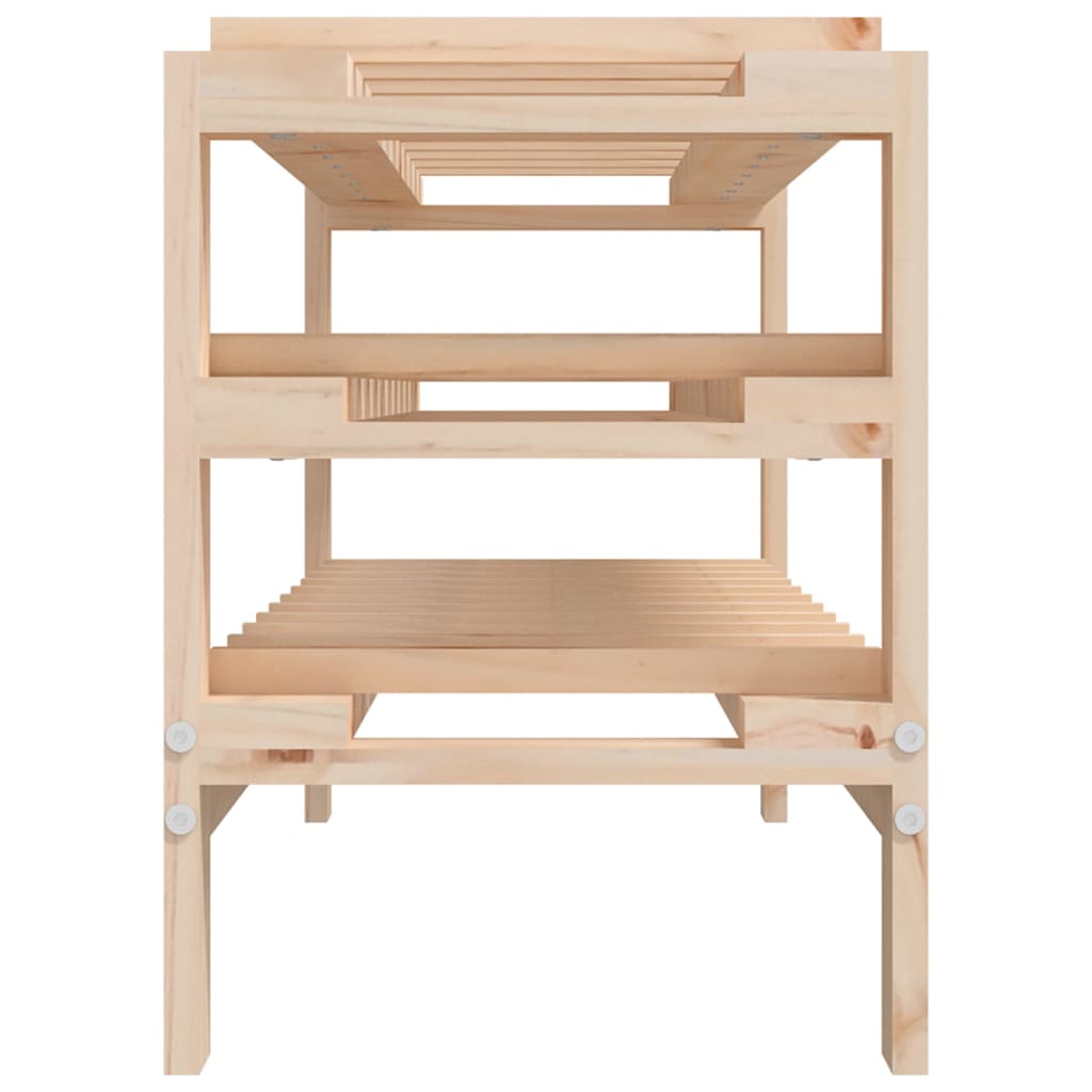 Vinreol 109,5X30X42 Cm Massivt Fyrretræ Naturfarvet