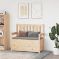 Bænk 112,5X51,5X96,5 Cm Massivt Fyrretræ Grå