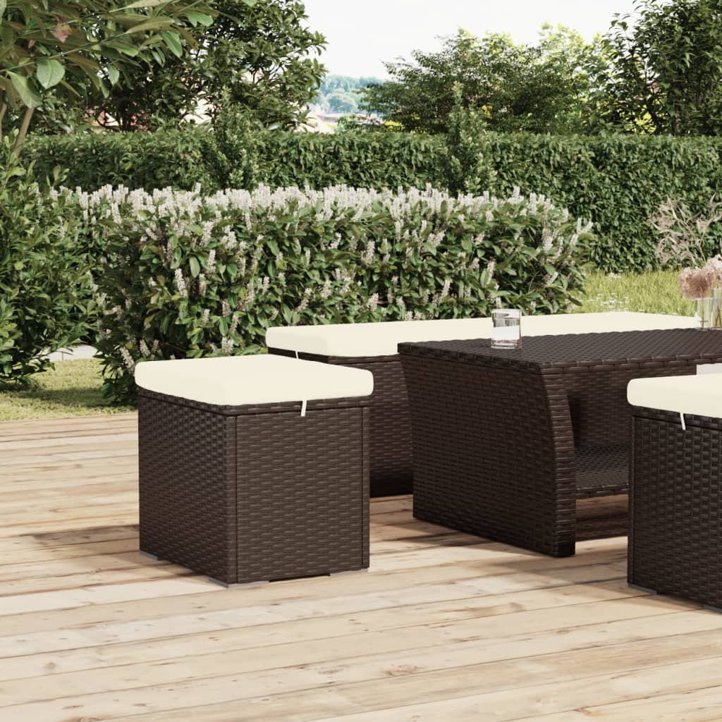 Ottoman Med Hynde 40X30X40 Cm Polyrattan