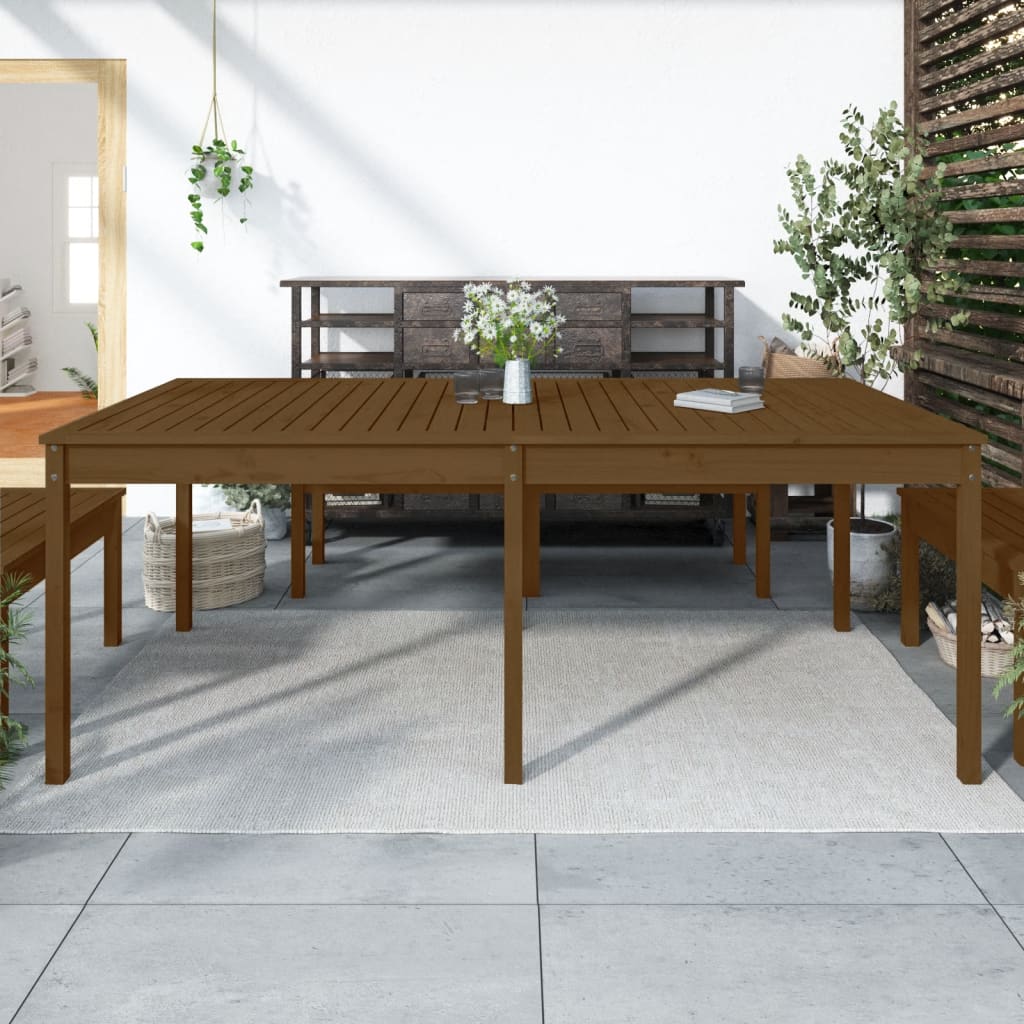 Havebord 203,5X100X76 Cm Massivt Fyrretræ