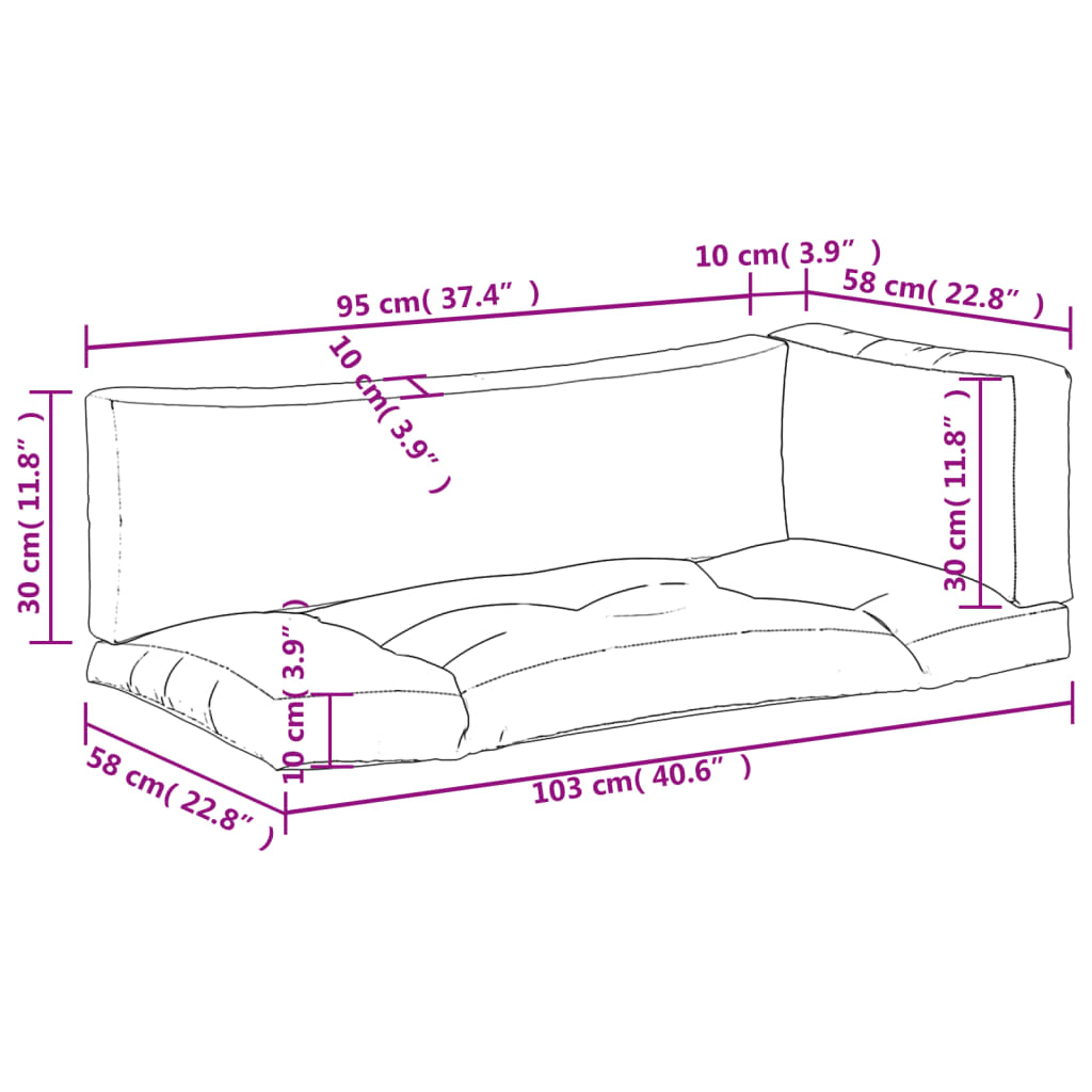 Pallehynder 3 Stk. Stof