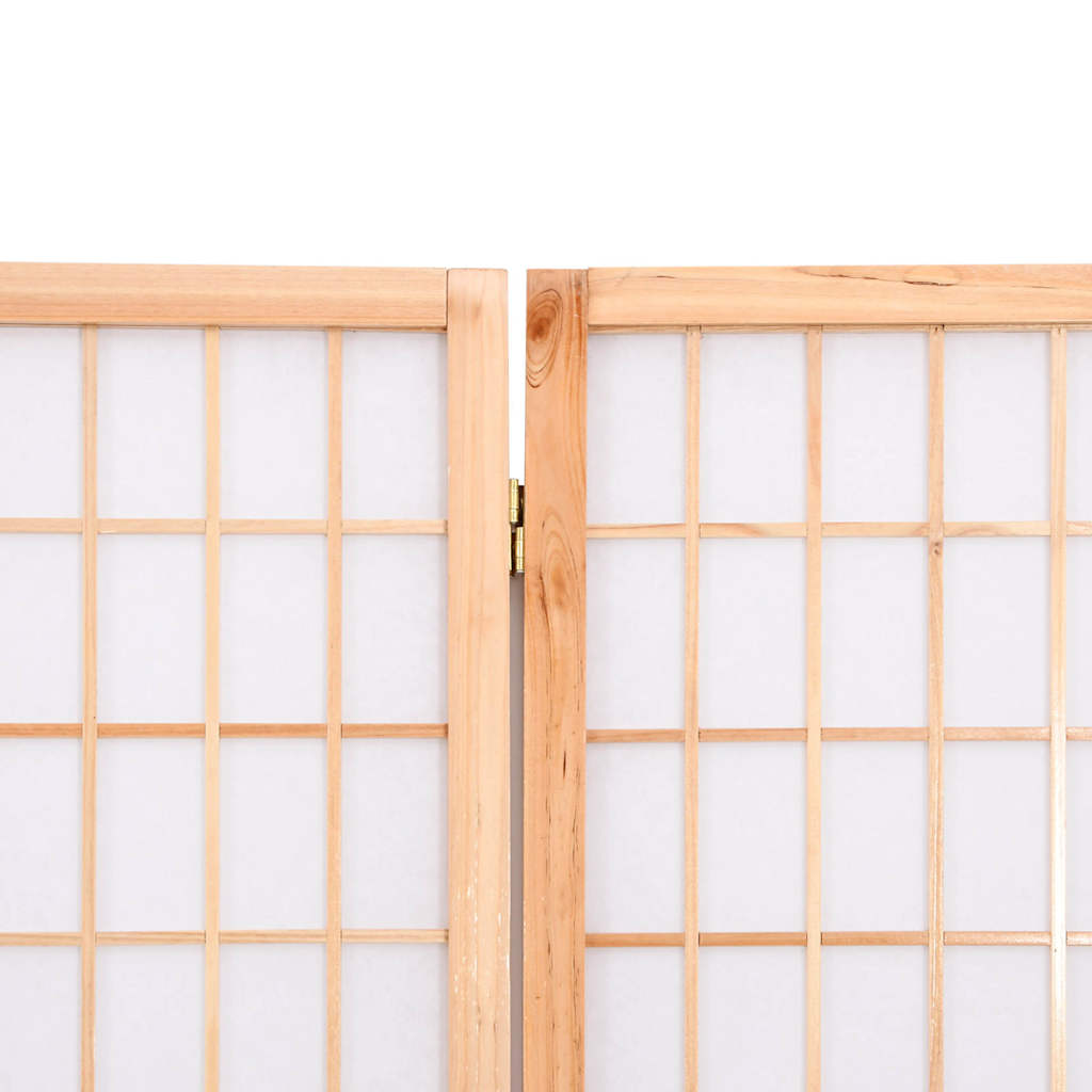 3-Panels Rumdeler Foldbar Japansk Stil Naturfarvet