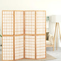 3-Panels Rumdeler Foldbar Japansk Stil Naturfarvet