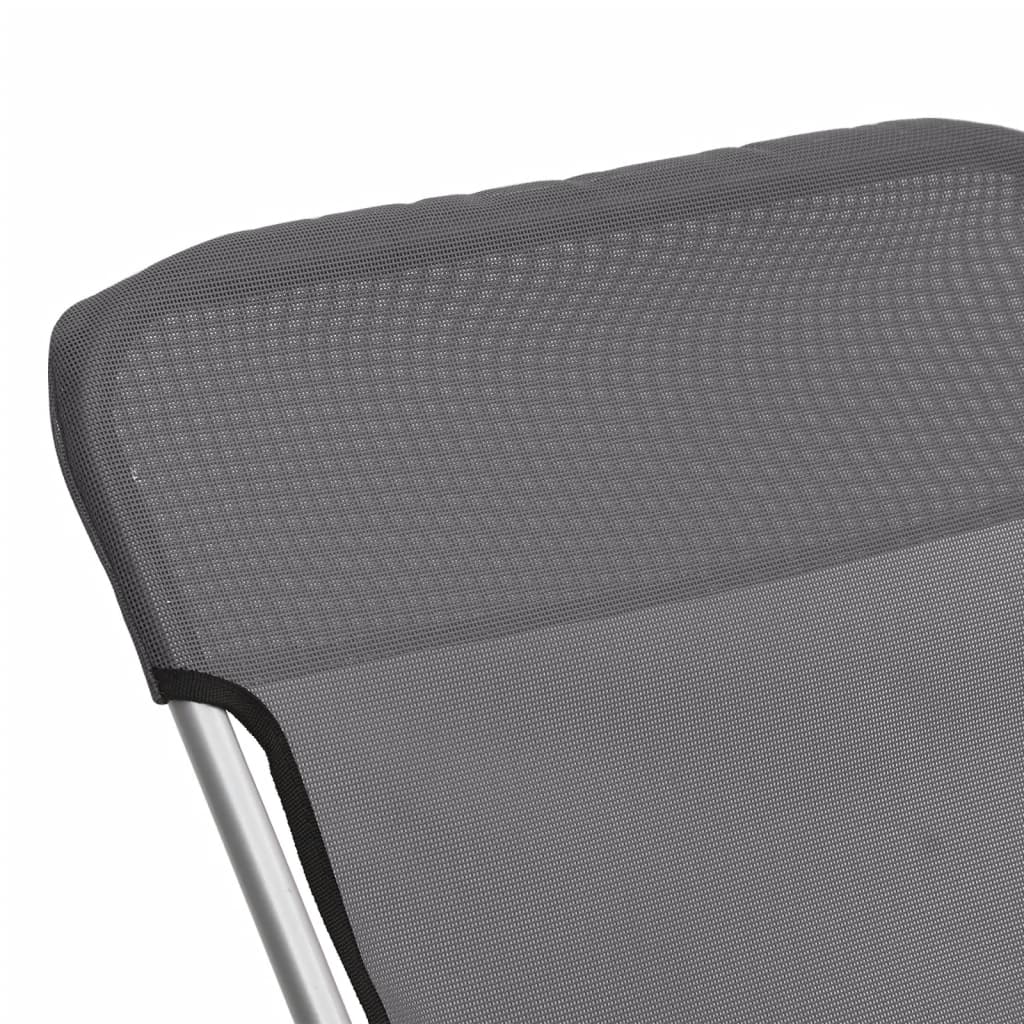 Foldbare Strandstole 2 Stk. Textilene Og Pulverlakeret Stål
