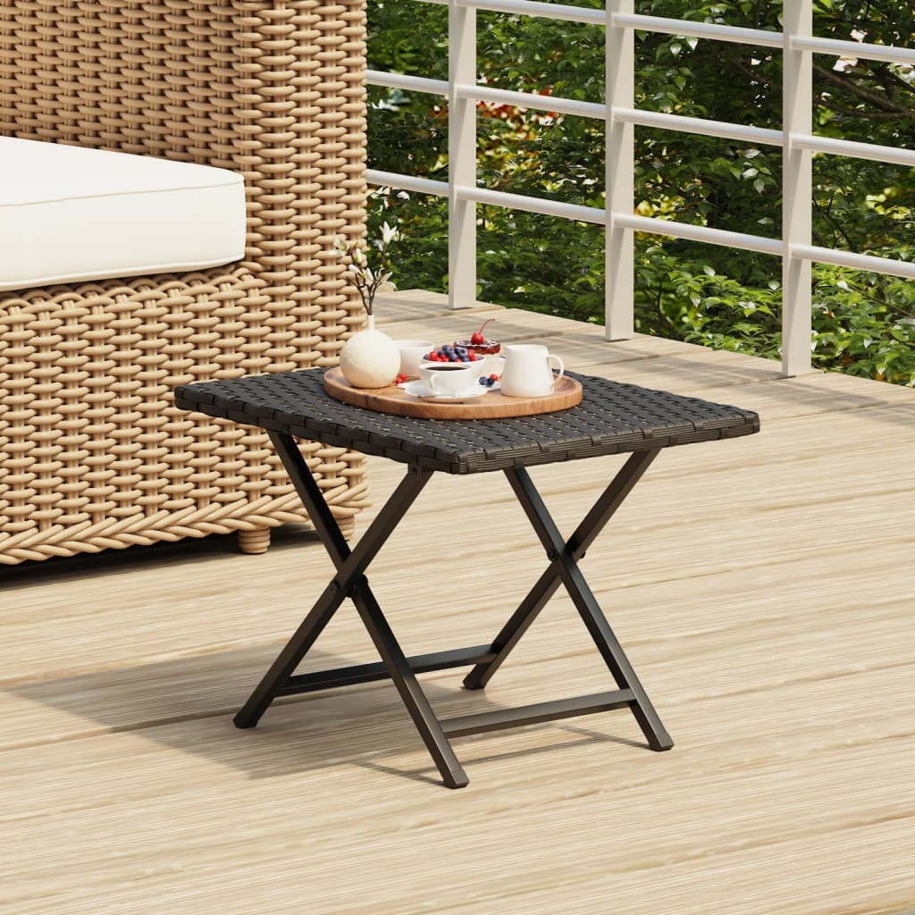 Foldbart Bord 45X35X32 Cm Polyrattan