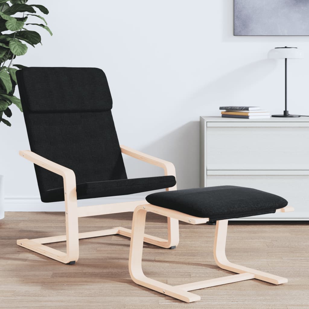 Fodskammel 51X41X40 Cm Stof Sort