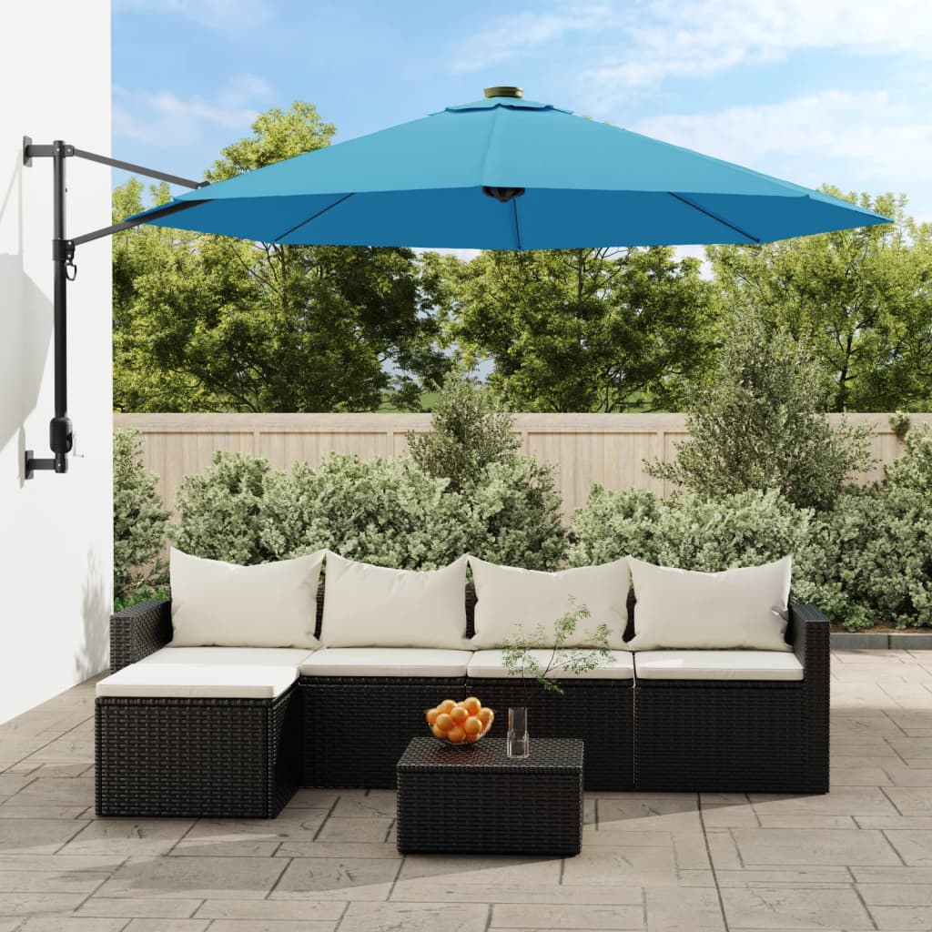 Væghængt Parasol Med Led-Lys 290 Cm