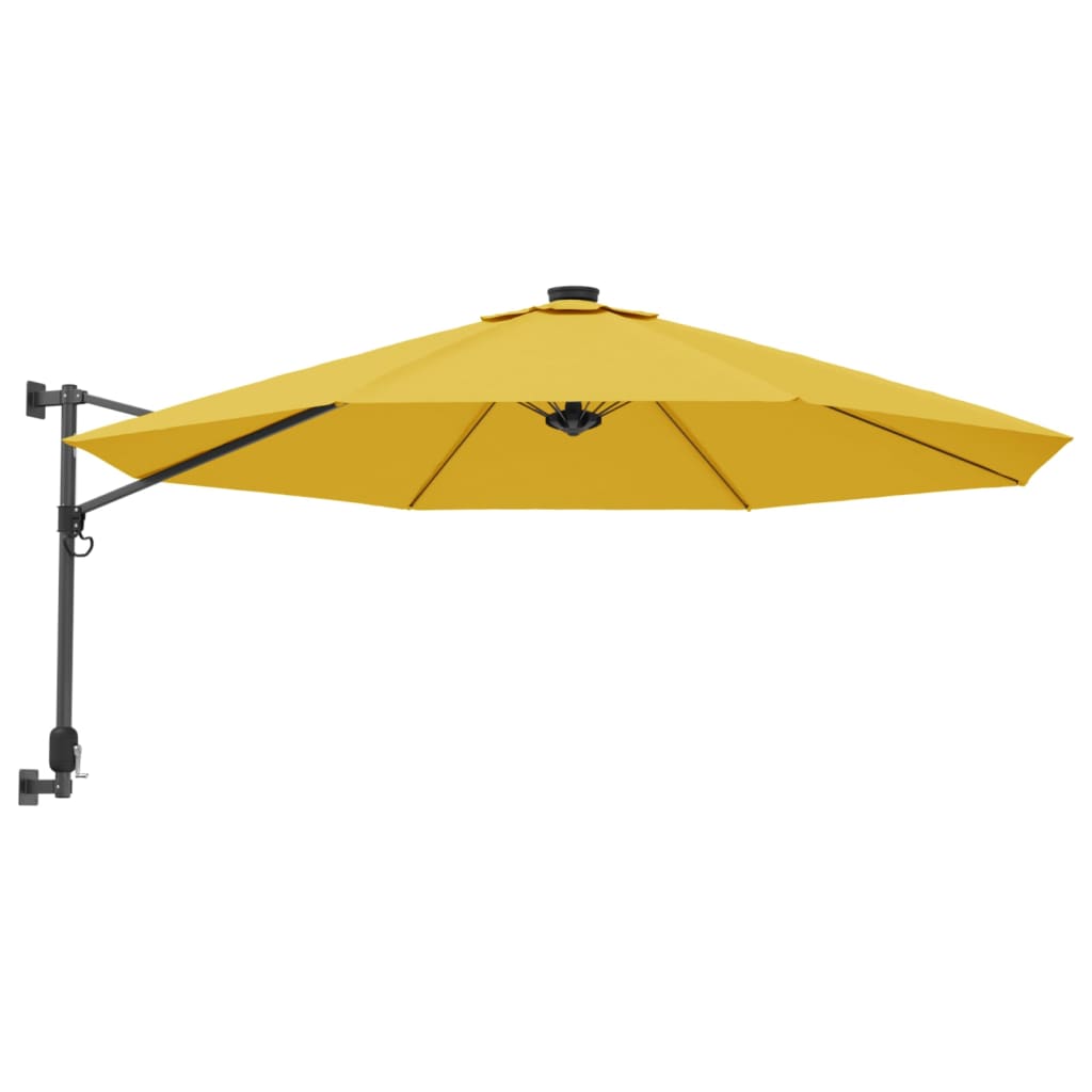 Væghængt Parasol Med Led-Lys 290 Cm