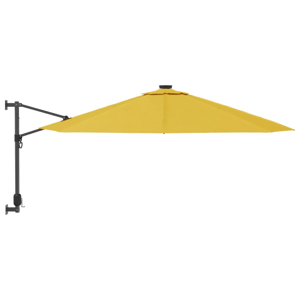 Væghængt Parasol Med Led-Lys 290 Cm