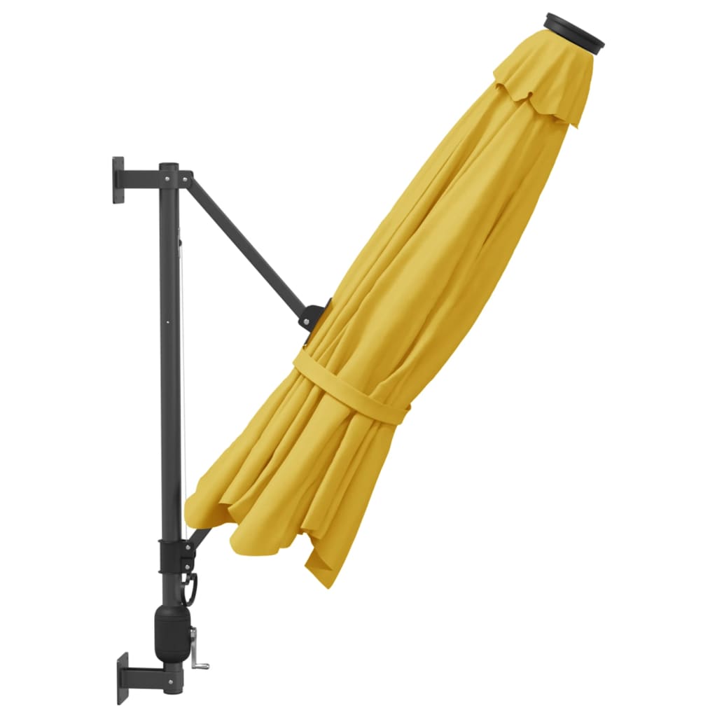 Væghængt Parasol Med Led-Lys 290 Cm