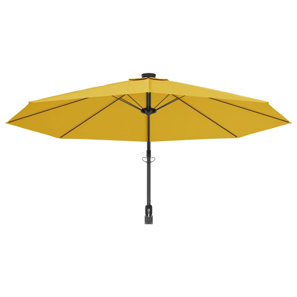 Væghængt Parasol Med Led-Lys 290 Cm