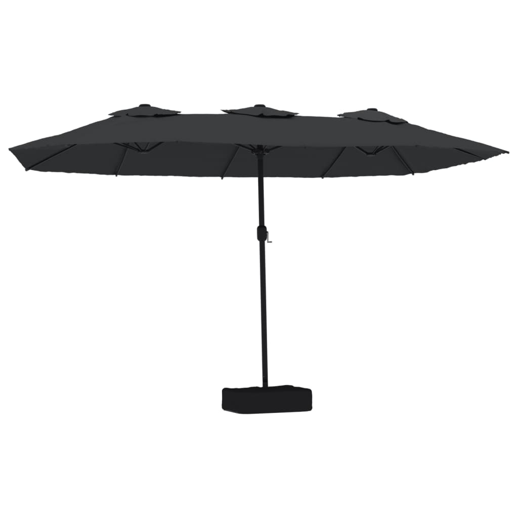 Parasol Med Dobbelt Parasoldug Og Led-Lys 449X265 Cm