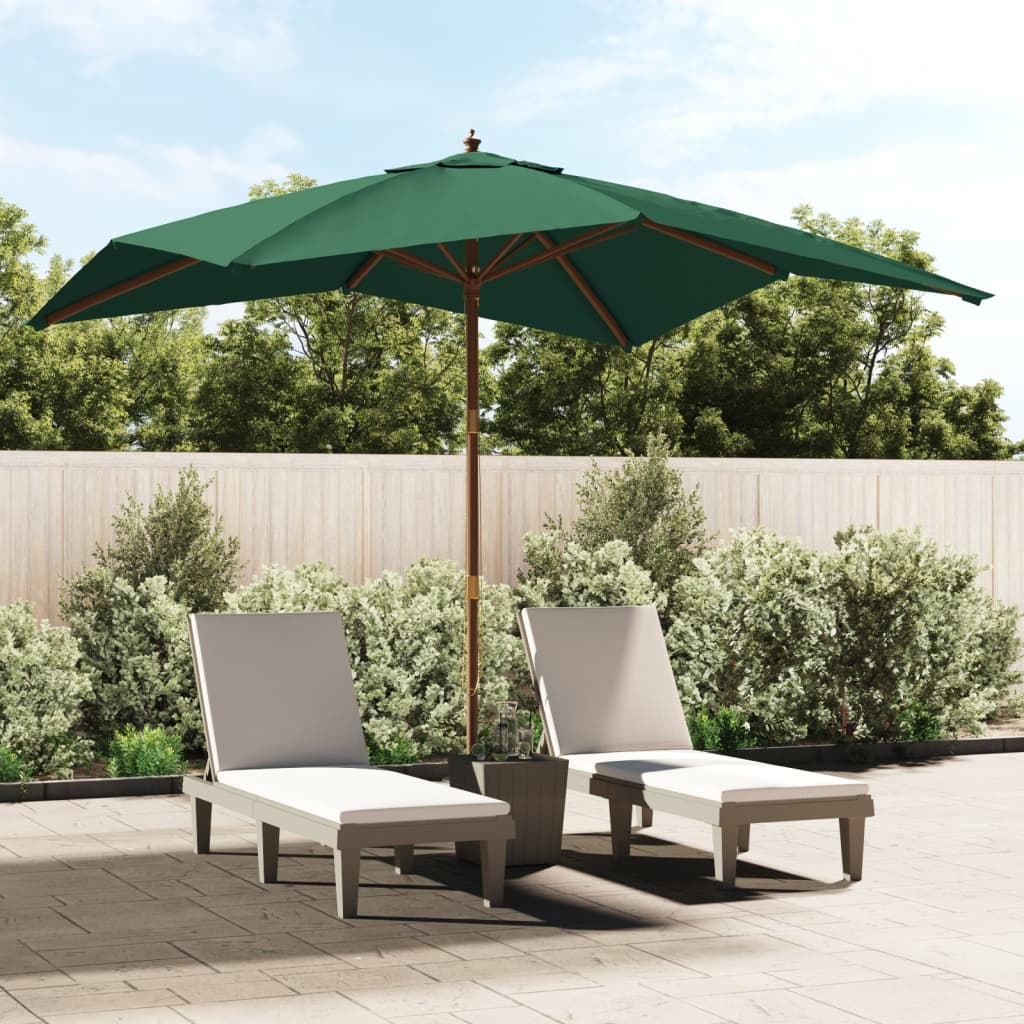 Haveparasol Med Træstang 300X300X273 Cm