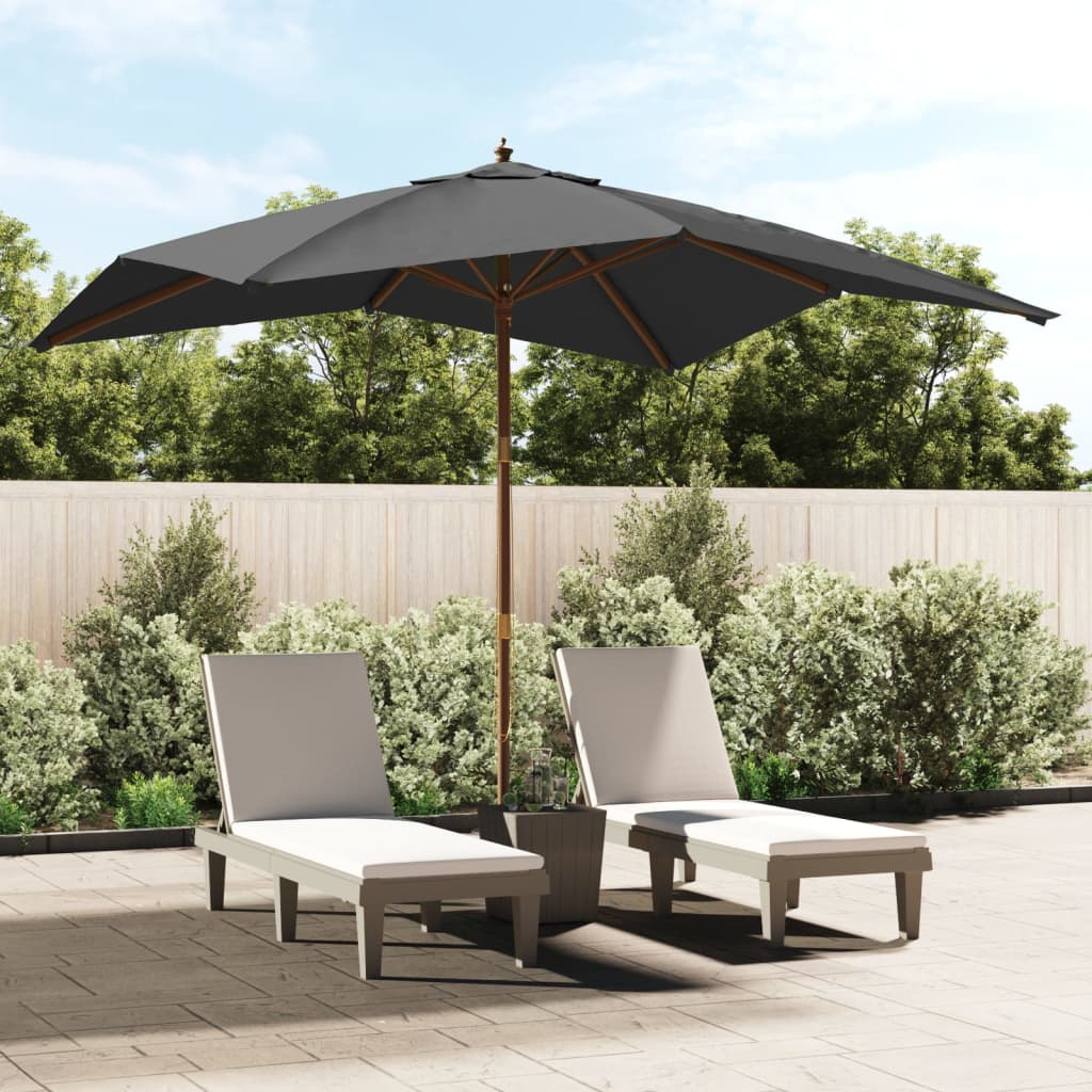 Haveparasol Med Træstang 300X300X273 Cm