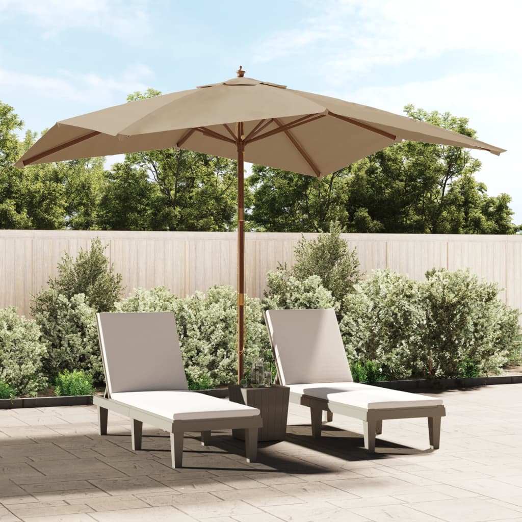 Haveparasol Med Træstang 300X300X273 Cm