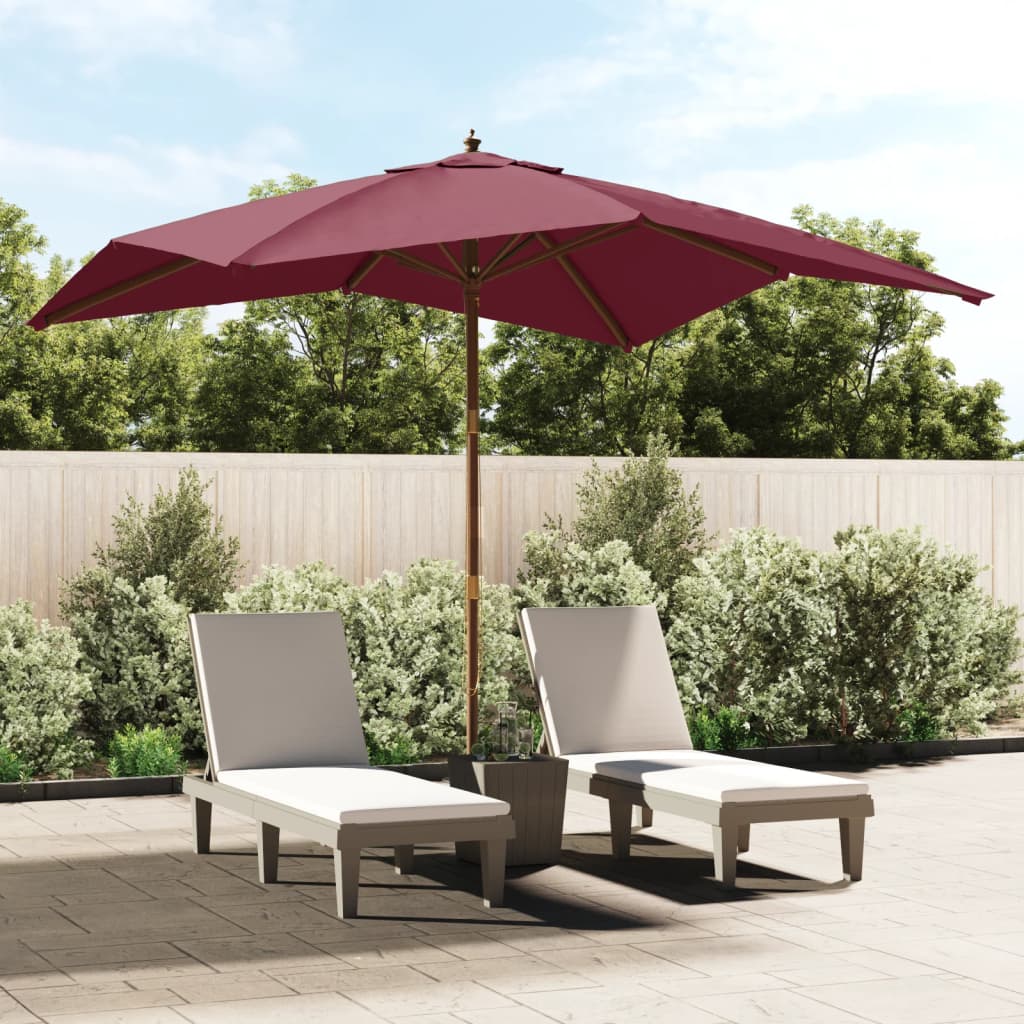 Haveparasol Med Træstang 300X300X273 Cm
