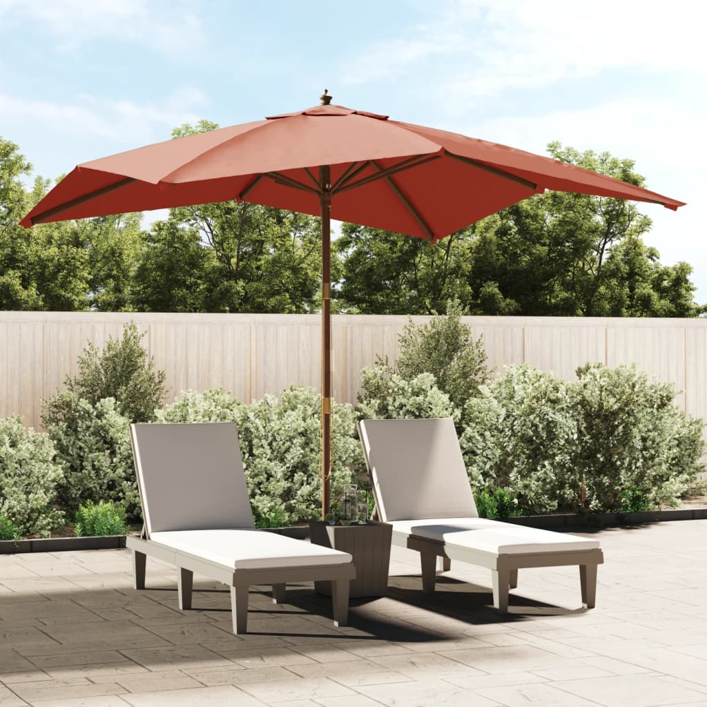 Haveparasol Med Træstang 300X300X273 Cm