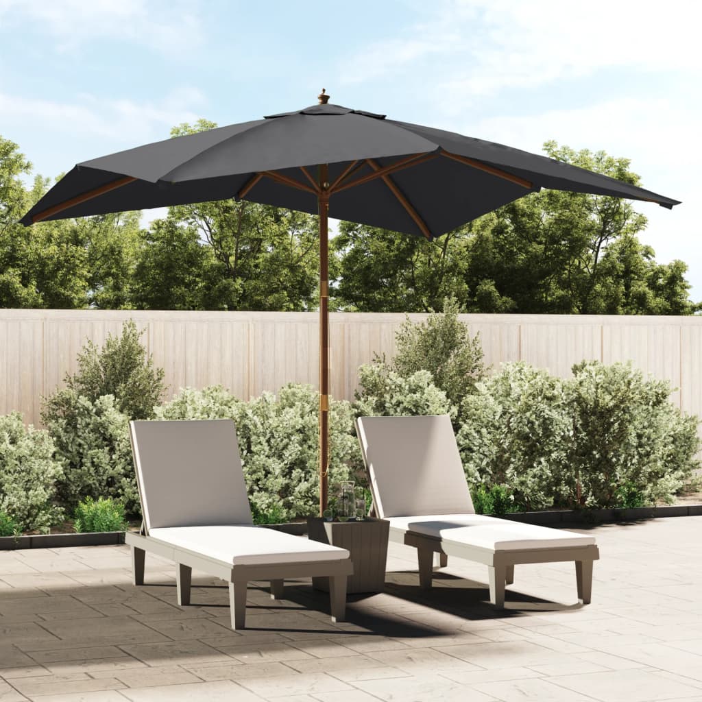 Haveparasol Med Træstang 300X300X273 Cm
