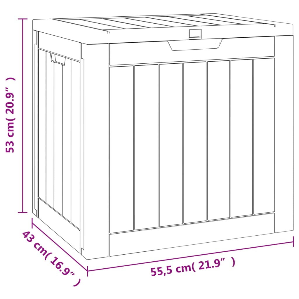Opbevaringskasse Til Haven 55,5X43X53 Cm Polypropylen