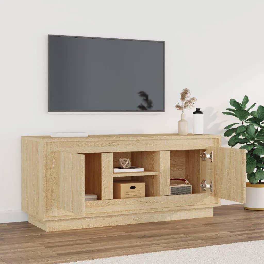 Tv-Bord 102X35X45 Cm Konstrueret Træ