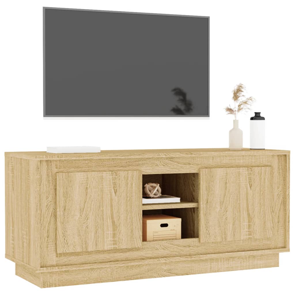 Tv-Bord 102X35X45 Cm Konstrueret Træ