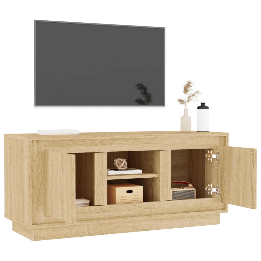 Tv-Bord 102X35X45 Cm Konstrueret Træ