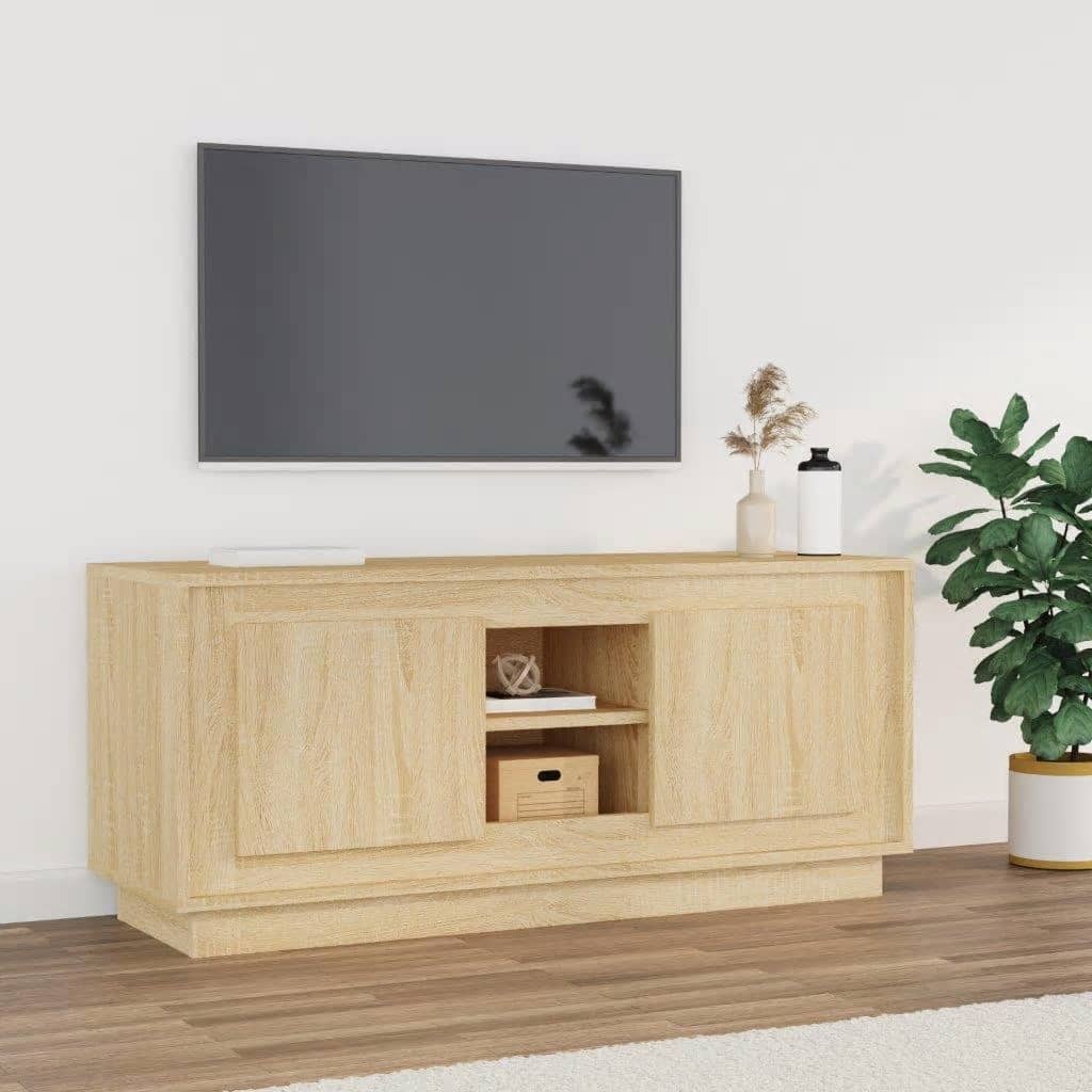 Tv-Bord 102X35X45 Cm Konstrueret Træ