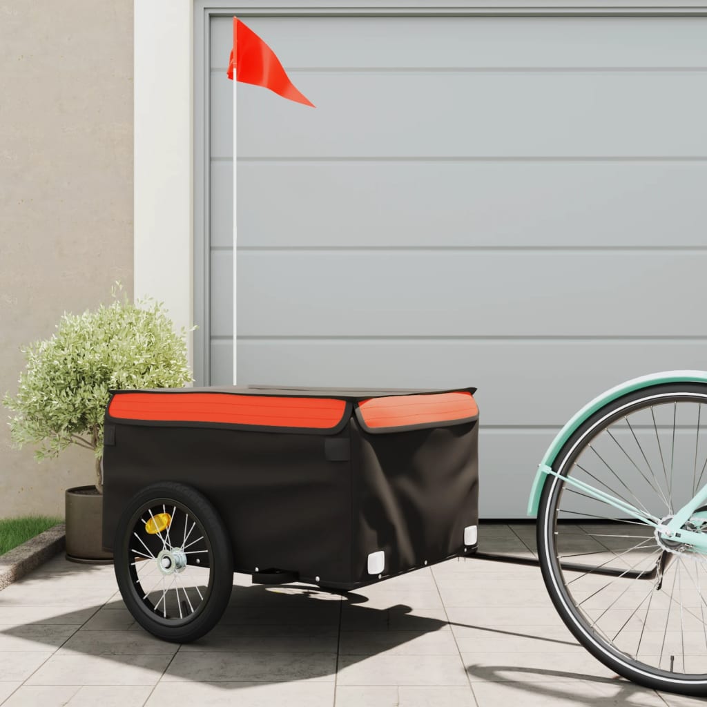 Cykelanhænger 45 Kg Jern Sort Og