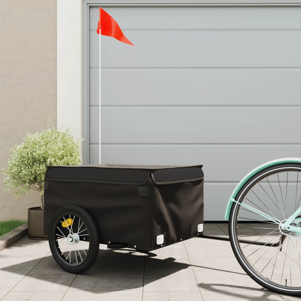 Cykelanhænger 45 Kg Jern Sort Og