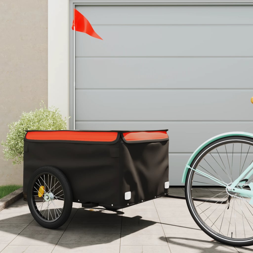 Cykelanhænger 45 Kg Jern Sort Og