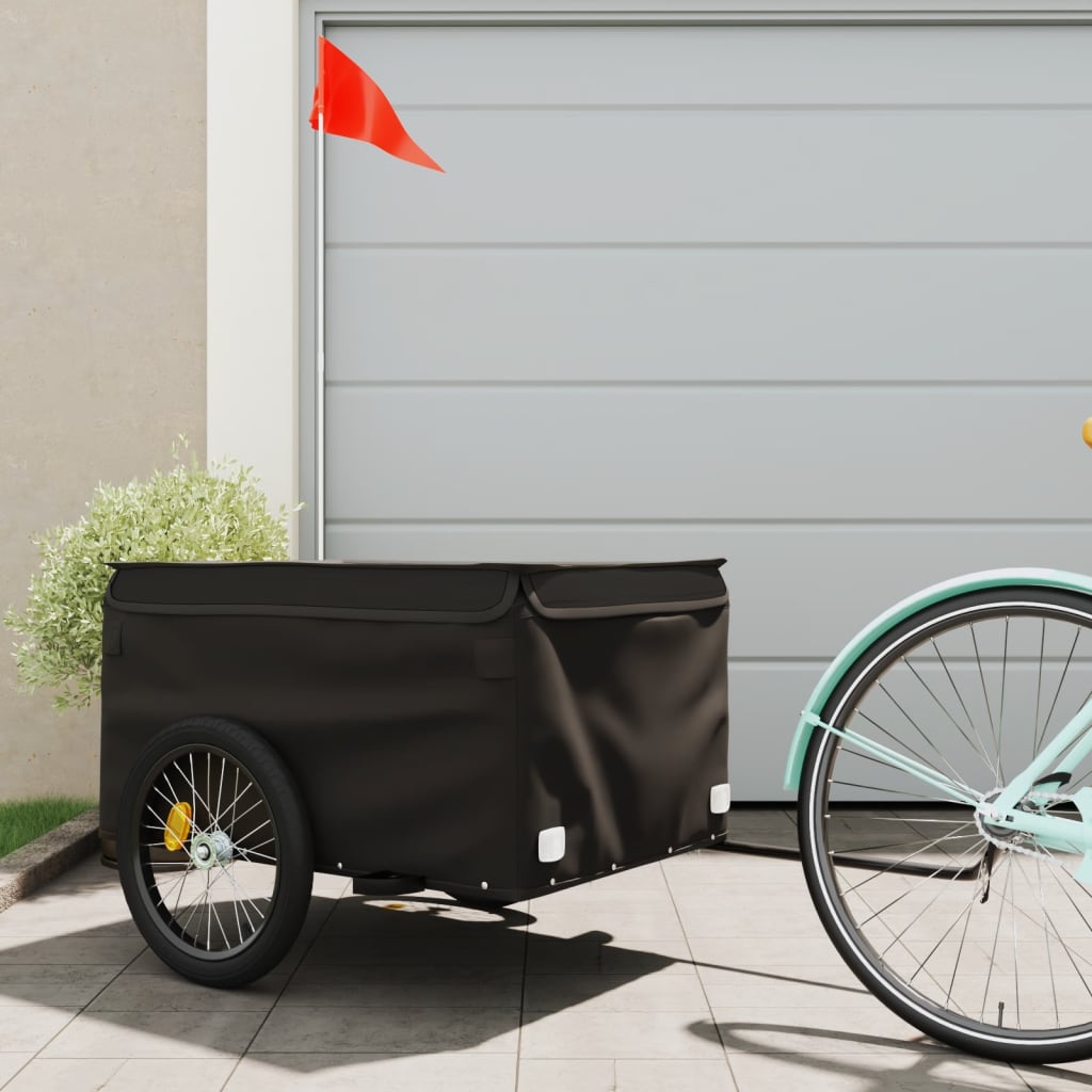 Cykelanhænger 45 Kg Jern Sort Og