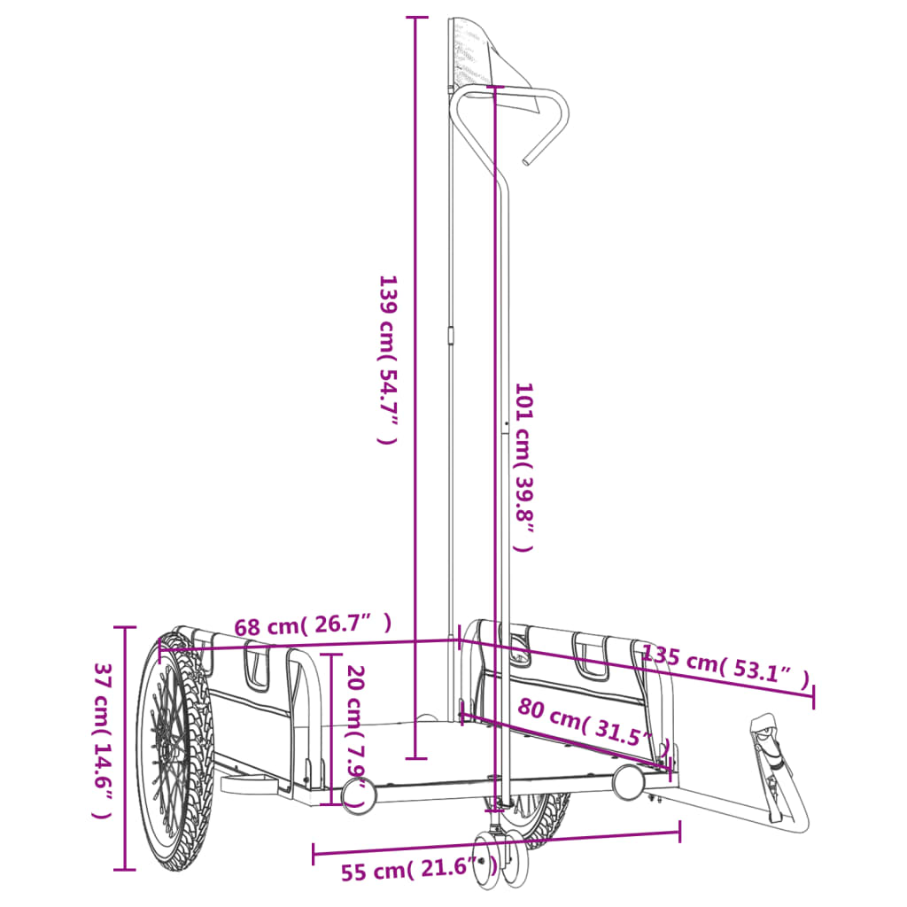 Cykeltrailer Oxfordstof Og Jern