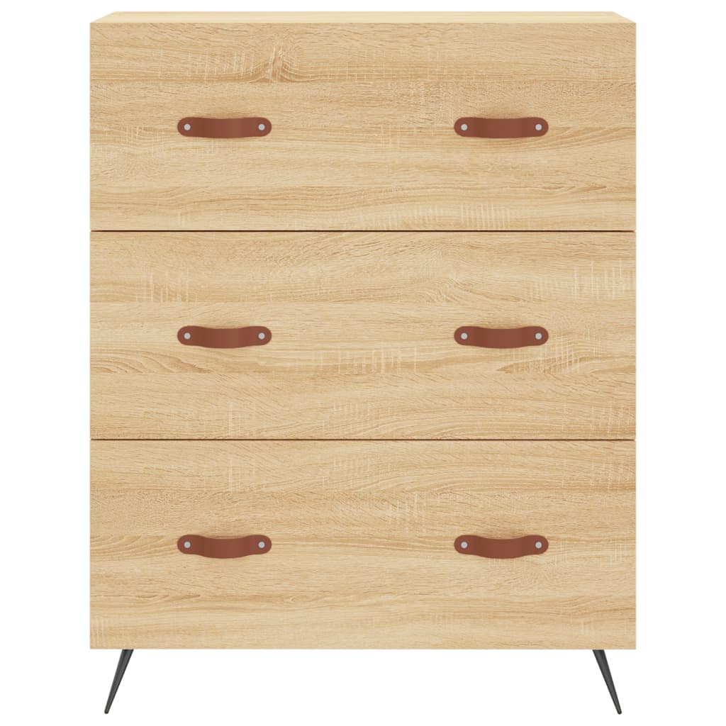 Kommode 69,5X34X90 Cm Konstrueret Træ