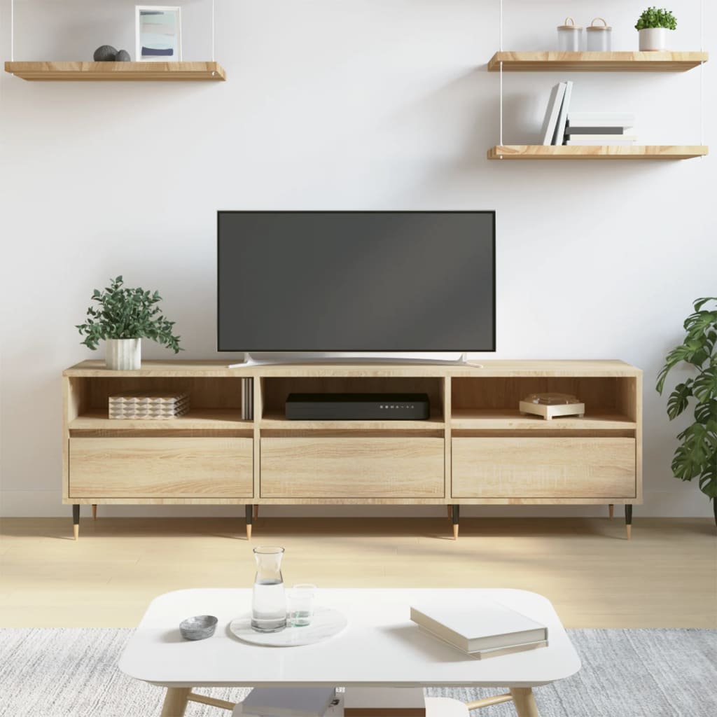 Tv-Skab 150 X 30 X 45 Cm Etræ Konstrueret Træ