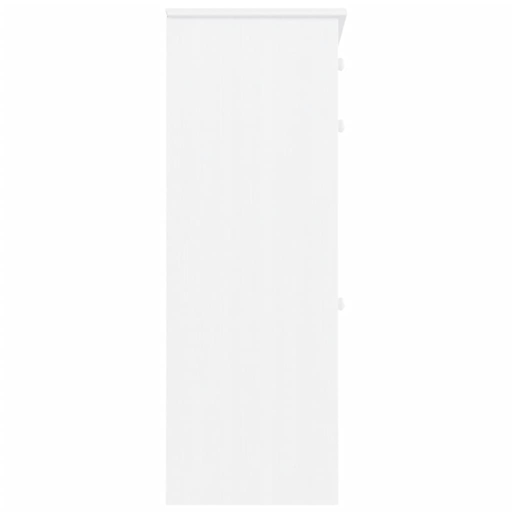 Skoskab Alta 77X35X96 Cm Massivt Fyrretræ Hvid