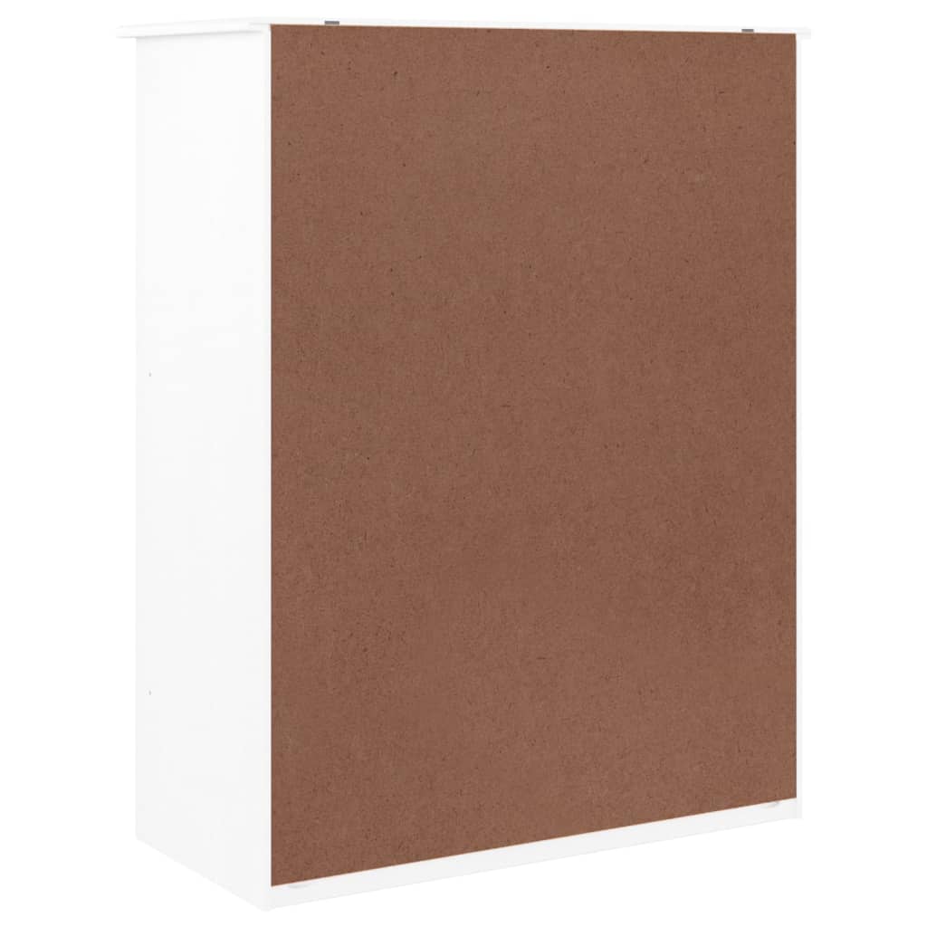 Skoskab Alta 77X35X96 Cm Massivt Fyrretræ Hvid