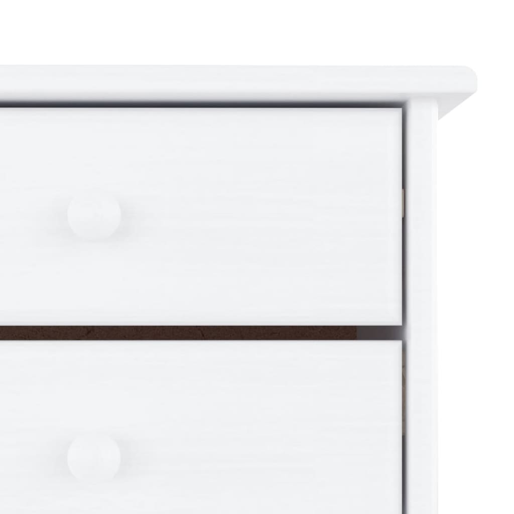 Skoskab Alta 77X35X96 Cm Massivt Fyrretræ Hvid
