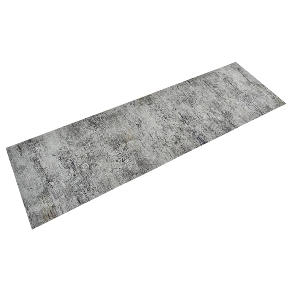 Køkkentæppe Betondesign Vaskbart Velour Grå Og Sort