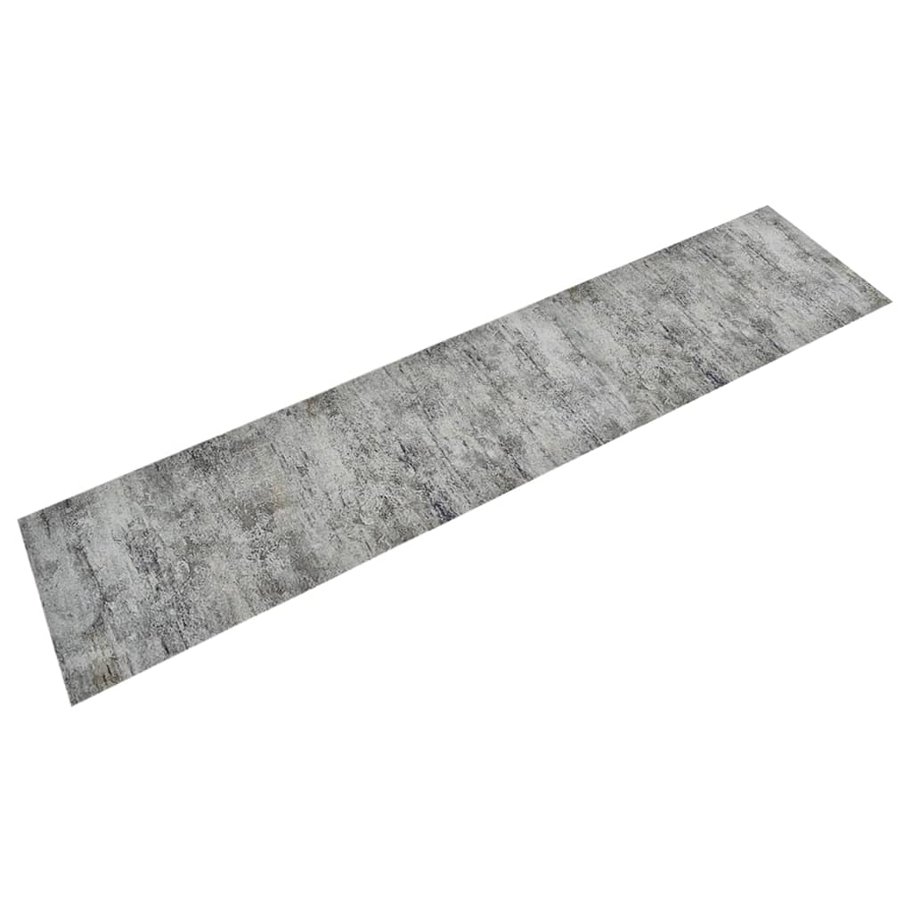 Køkkentæppe Betondesign Vaskbart Velour Grå Og Sort