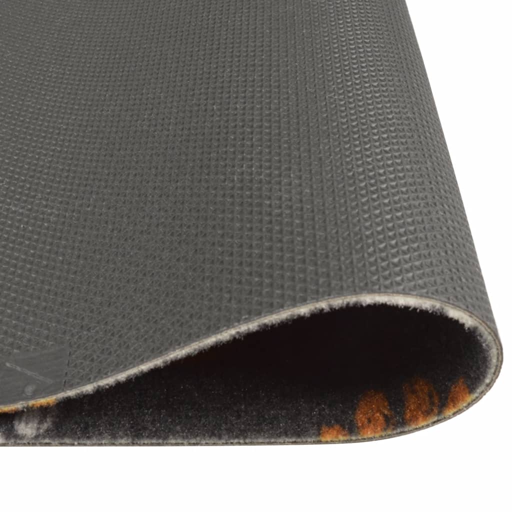 Køkkentæppe Potedesign Vaskbart Velour Grå Med Poteaftryk