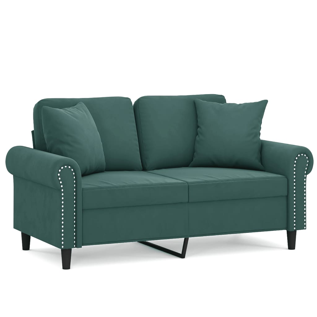 2-Personers Sofa Med Pyntepuder Velour